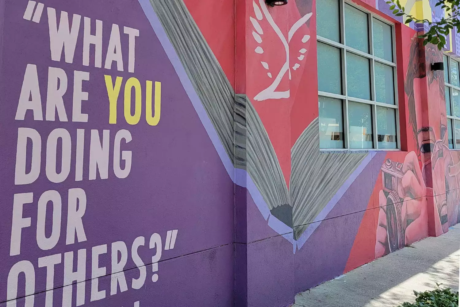 Colorful street art and murals in St. Pete, Florida