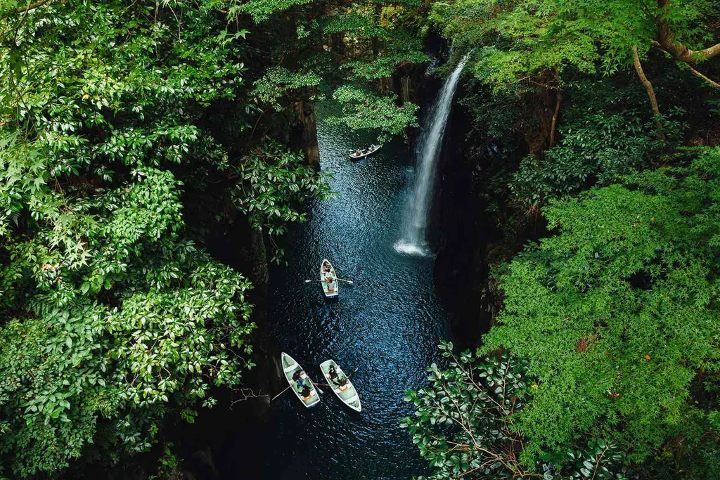 Takachiho Gorge from above, Miyazaki, Japan