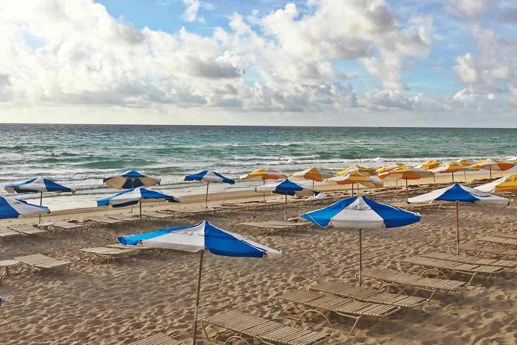 Colorful beach umbrellas