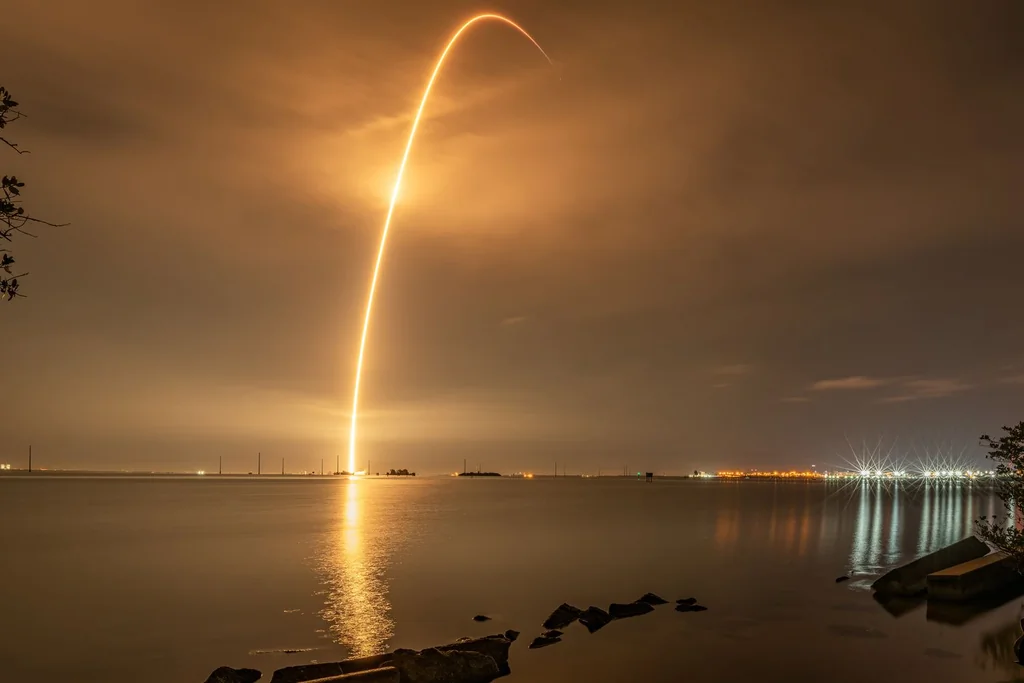 Scenic view of sea against sky at sunset, Cape Canaveral