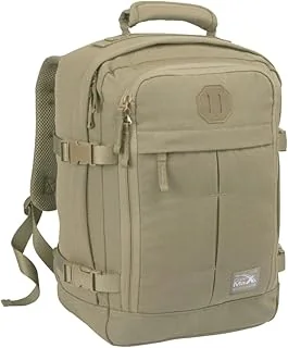 Metz Sac à dos de voyage, 40 x 30 x 20 cm, bagage à main, avion, sac à dos (bagage à main 40 x 30 x 20 cm, polyester recyclé, 24L), sable, Sac de voyage