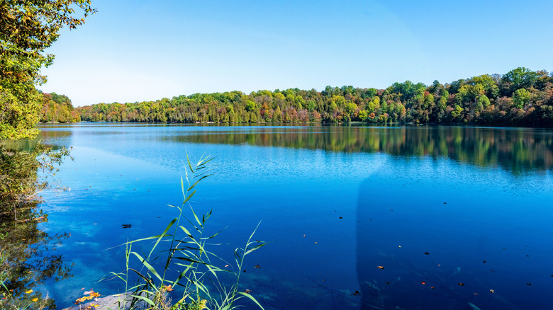Les eaux cristallines de Green Lakes State Park à Fayetteville