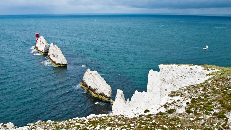 Aerial view of The Needles