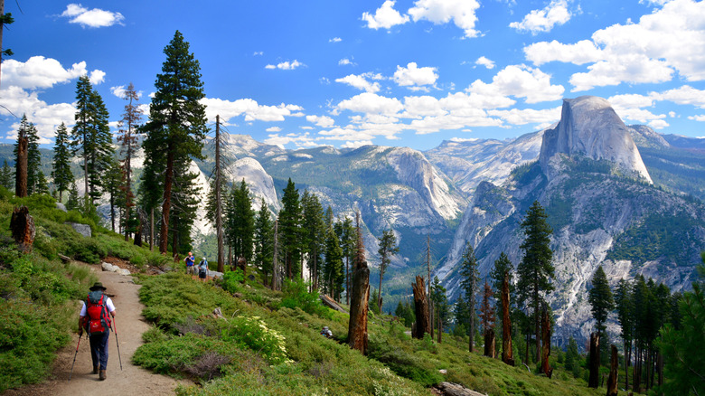 Un randonneur dans le parc national de Yosemite