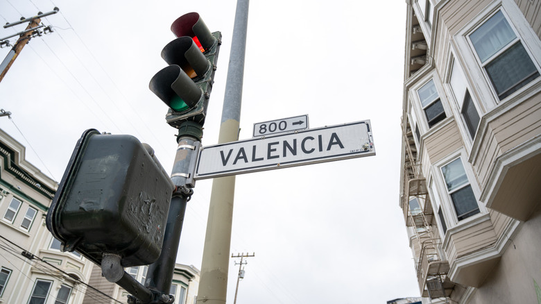 Panneau de signalisation Valencia Street