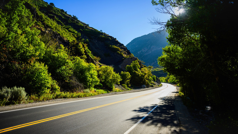 Route panoramique dans le Big Cottonwood Canyon, Utah