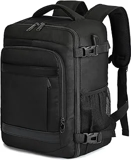Sac à Dos Voyage Cabine Avion 45x36x20 pour Easyjet 30L Bagage Cabine Grande Bagage à Main sous Le Siège Sac à Dos Homme pour Ordinateur Portable 14 Noir