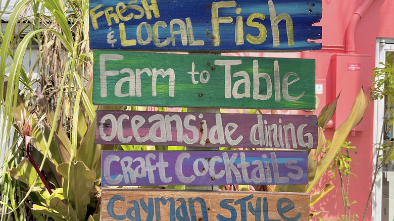 local sign on Grand Cayman