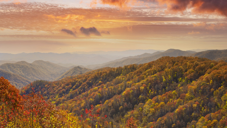 sunset atop Appalachian Trail
