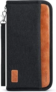 Pochette Passeport Familial avec Blocage RFID, Portefeuille et Étui de Voyage Portable, Porte Passeport Organisateur Grande Capacité pour Cartes de Crédit, Porte Document de Voyage pour Homme Femme